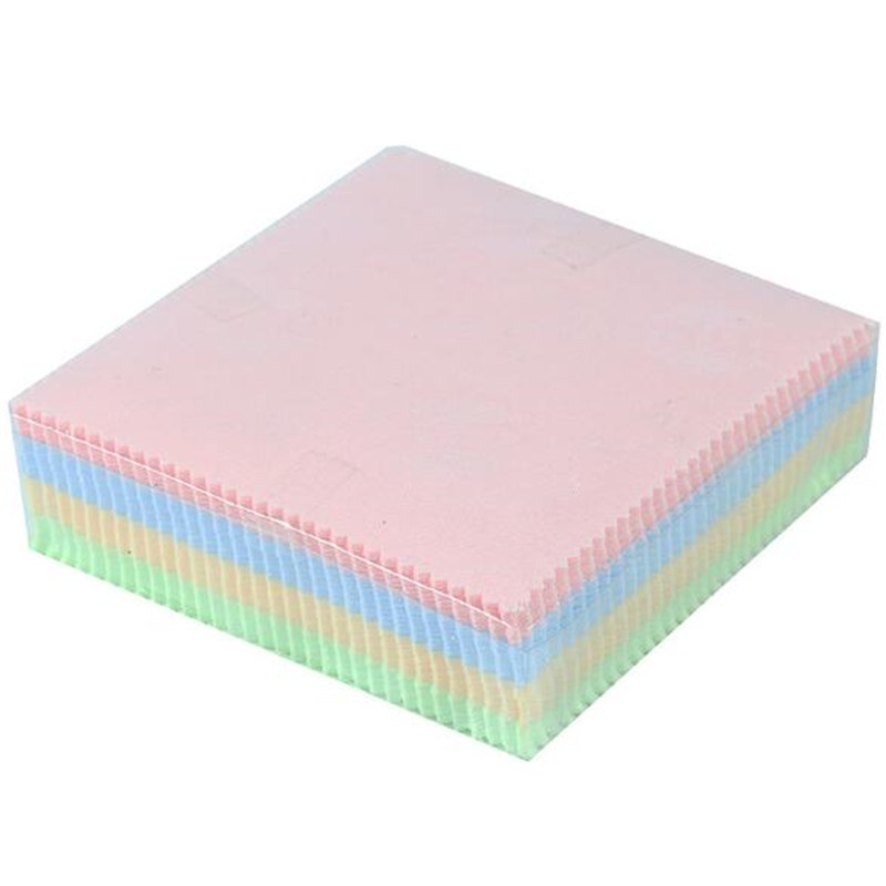 Set 10 khăn vải lau mắt kính máy tính màu sắc ngẫu nhiên