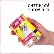 pate Hello cat 400gr vị gà và cá ngừ cho mèo yêu