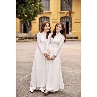 [ SALE  30% - FREESHIP ] Áo Dài 4 Tà - Màu Trắng Kem - Chất Liệu Chiffon Cao Cấp - Hỗ Trợ 1 Đổi 1 - Hàng Đủ Size