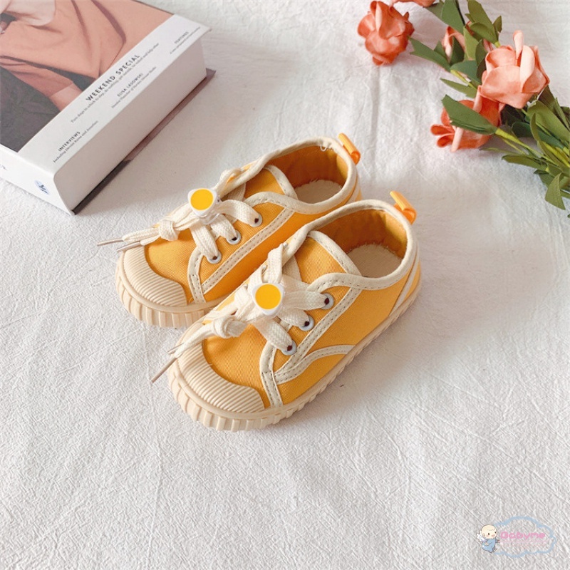 Giày Canvas Đế Mềm Thoáng Khí Phong Cách Hàn Quốc Cho Bé
