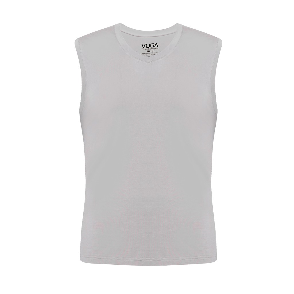 Áo thun nam cổ trái tim không tay Voga vải cao cấp Modal