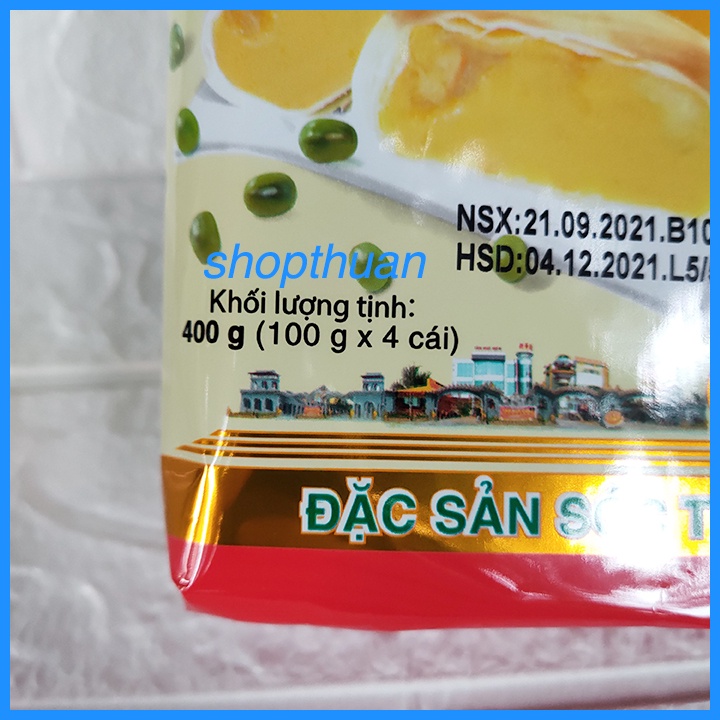 Bánh pía chay Đậu Sầu Riêng 400g  - Tân Huê Viên