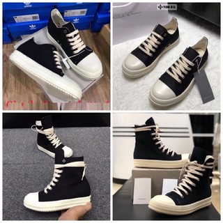 [Tặng Tất, Hộp, Dây giày] Giày thể thao rick owen đế thơm Nam Nữ