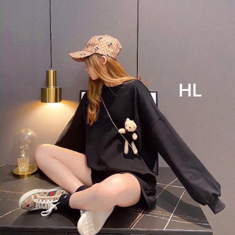 áo nỉ dài tay túi gấu bông | BigBuy360 - bigbuy360.vn