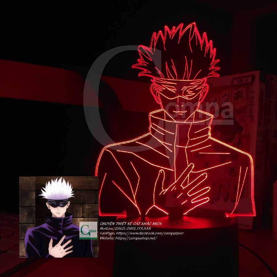 [ĐÈN NGỦ ANIME LED 3D] Đèn Ngủ Jujutsu Kaisen Satoru Gojo Type 25 AJKN0125 16 màu tùy chỉnh COMPASHOP