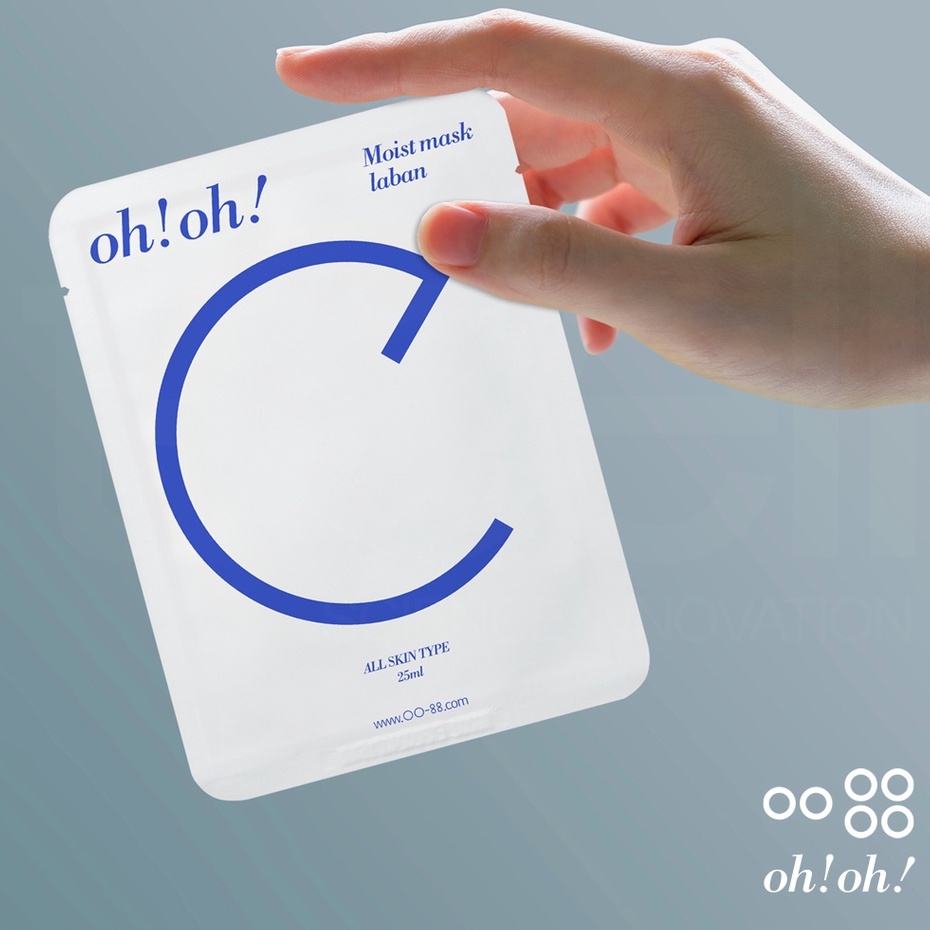 Mặt Nạ Giấy Ceramide Giúp Phục Hồi & Làm Dịu Da Nhạy Cảm oh!oh! Moist mask : laban
