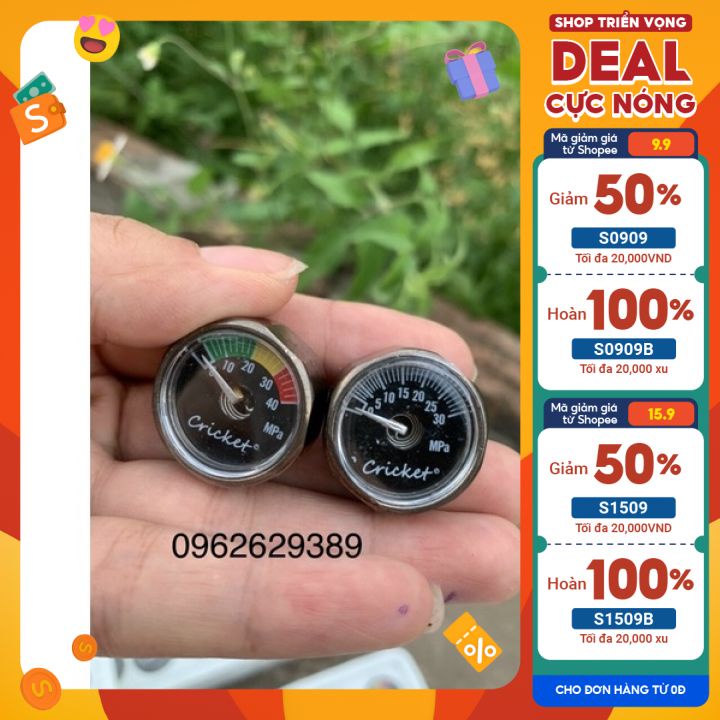 Đồng hồ đo áp cricket chân ren 8mm
