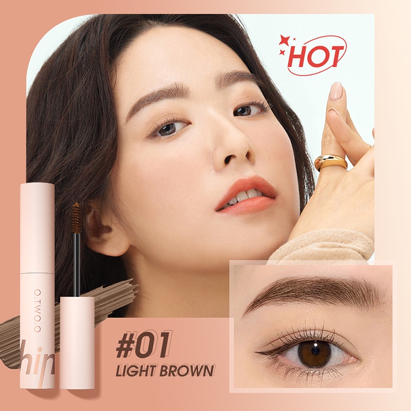 Kem Nhuộm Lông Mày O.TWO.O Tự Nhiên Kháng Nước Chống Nhòe 4 Màu Tùy Chọn