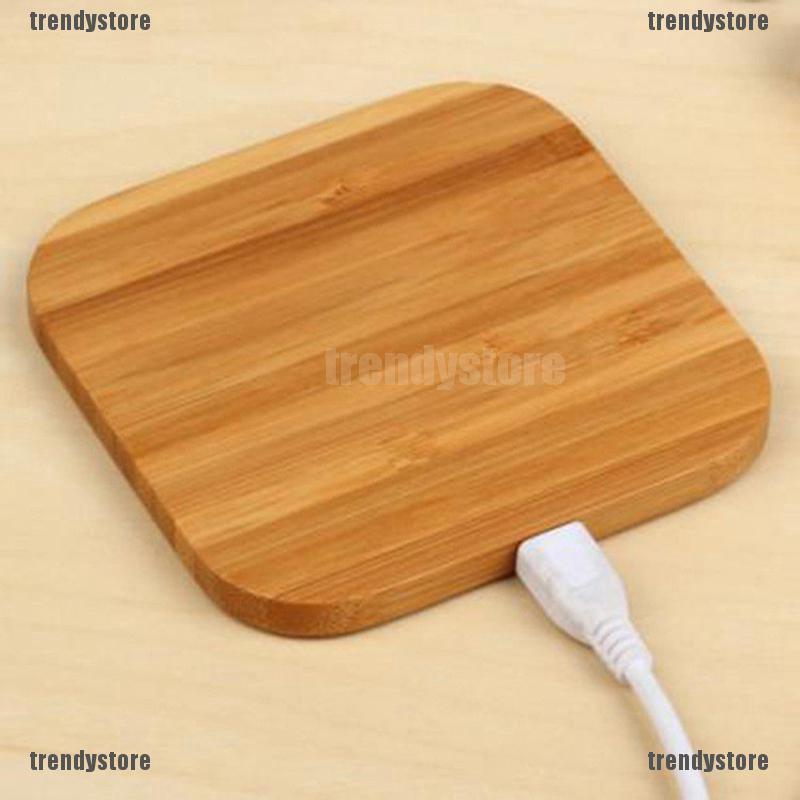 Set đế sạc không dây chất liệu gỗ mỏng nhẹ cho Apple IPhone 8 8 Plus và phụ kiện