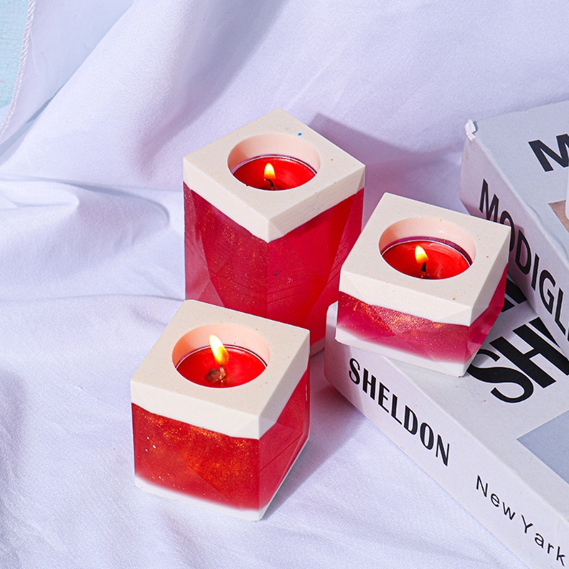 Khuôn Silicone Làm Giá Đỡ Nến / Xà Phòng Bằng Nhựa Resin DIY