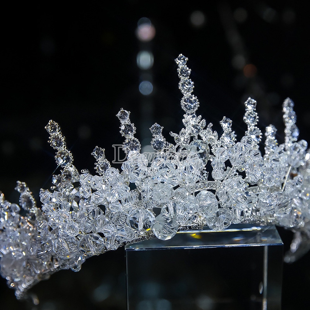 Vương Miện Cài Tóc Đính Đá Thời Trang Cho Cô Dâu