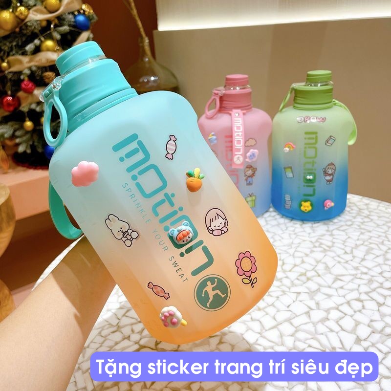 Bình Nước Tập Gym 2.2 Lít BN/08 Dung Tích Lớn, Bình Nhựa Đựng Nước Tập Thể Dục Giữ Nhiệt Nóng Lạnh Tập Tạ Yoga Tennis