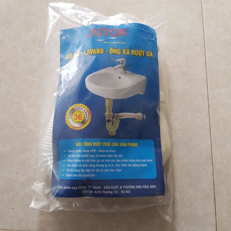 (JUTON)BỘ XẢ - LAVABO - ỐNG XẢ RUỘT GÀ CAO CẤP.