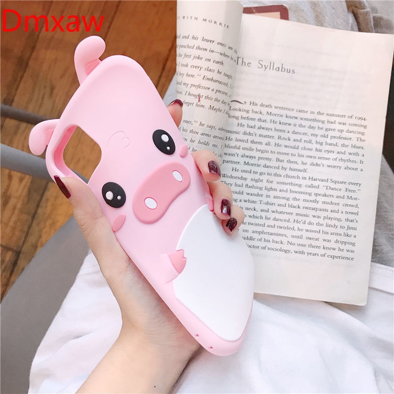 Ốp điện thoại TPU silicone heo hồng hoạt hình 3D thích hợp cho iPhone 12 Pro Max 12 Mini 11 Pro Max XS Max XR X 7 8 6