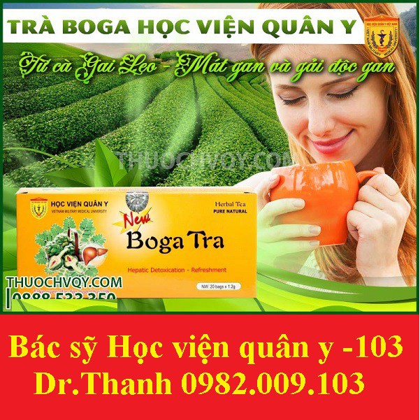 Trà Bổ Gan BOGATRA , Thanh Nhiệt, Giải Độc, Mát Gan Của Học Viện Quân Y [boga tra]