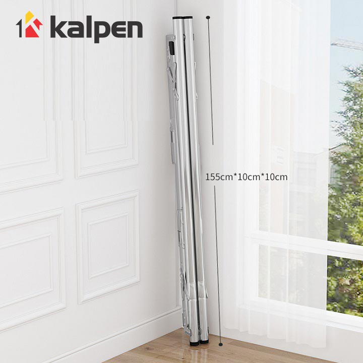 Giàn phơi đồ thông minh gấp gọn Inox 304 Kalpen 1m6 - Hàng xuất Nhật