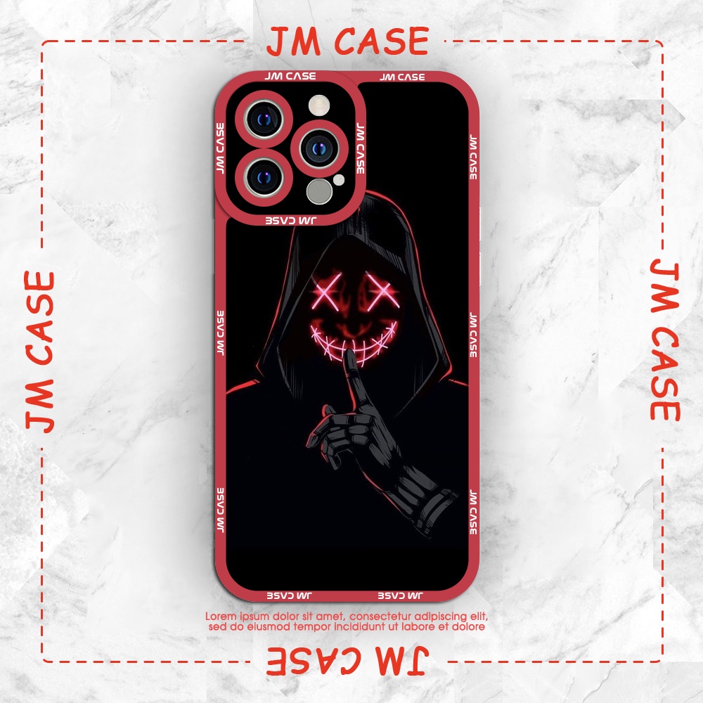 Ốp lưng iphone samsung xiaomi oppo cạnh vuông JM Case Manga Boy