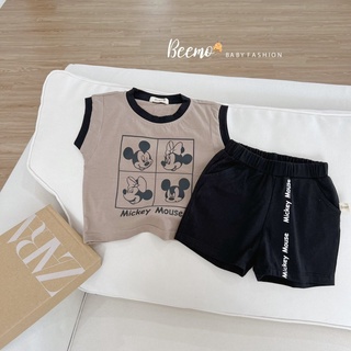 Bộ cotton mickey mouse bé trai Beemo