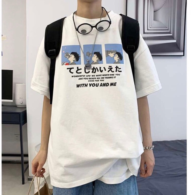 Áo thun nam nữ💥FREESHIP💥 Áo thun form rộng in hình cực cute [ áo cặp] | BigBuy360 - bigbuy360.vn