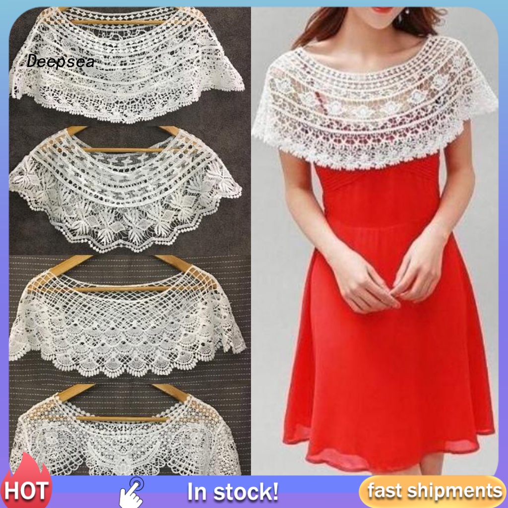 Khăn Choàng Ren Phối Tua Rua Thời Trang Mùa Hè Ngọt Ngào