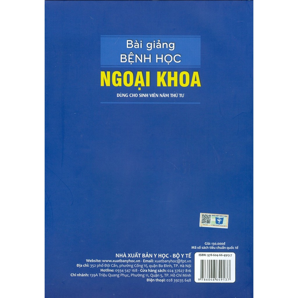 Sách - Bài Giảng Bệnh Học Ngoại Khoa (Dùng Cho Sinh Viên Năm Thứ Tư)