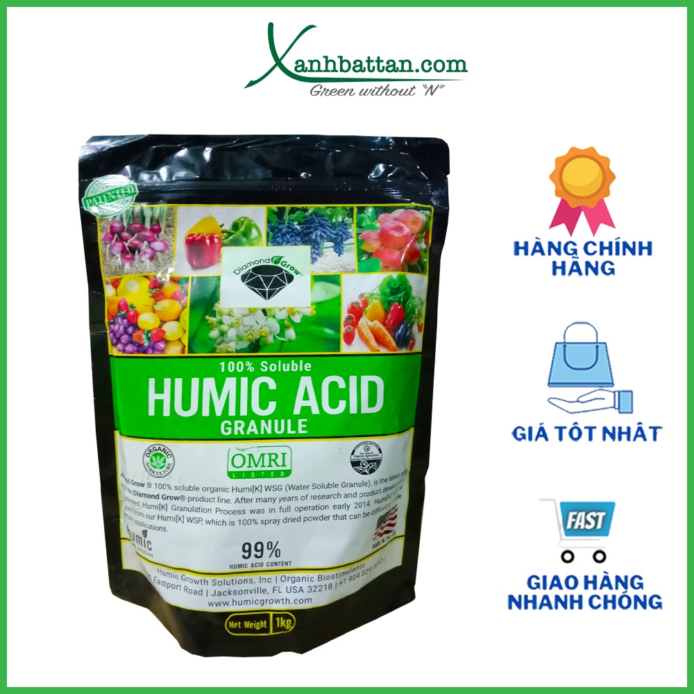 Phân Bón Kích Rễ Acid Humic Bột Nhập Khẩu Từ Mỹ 1 Kg