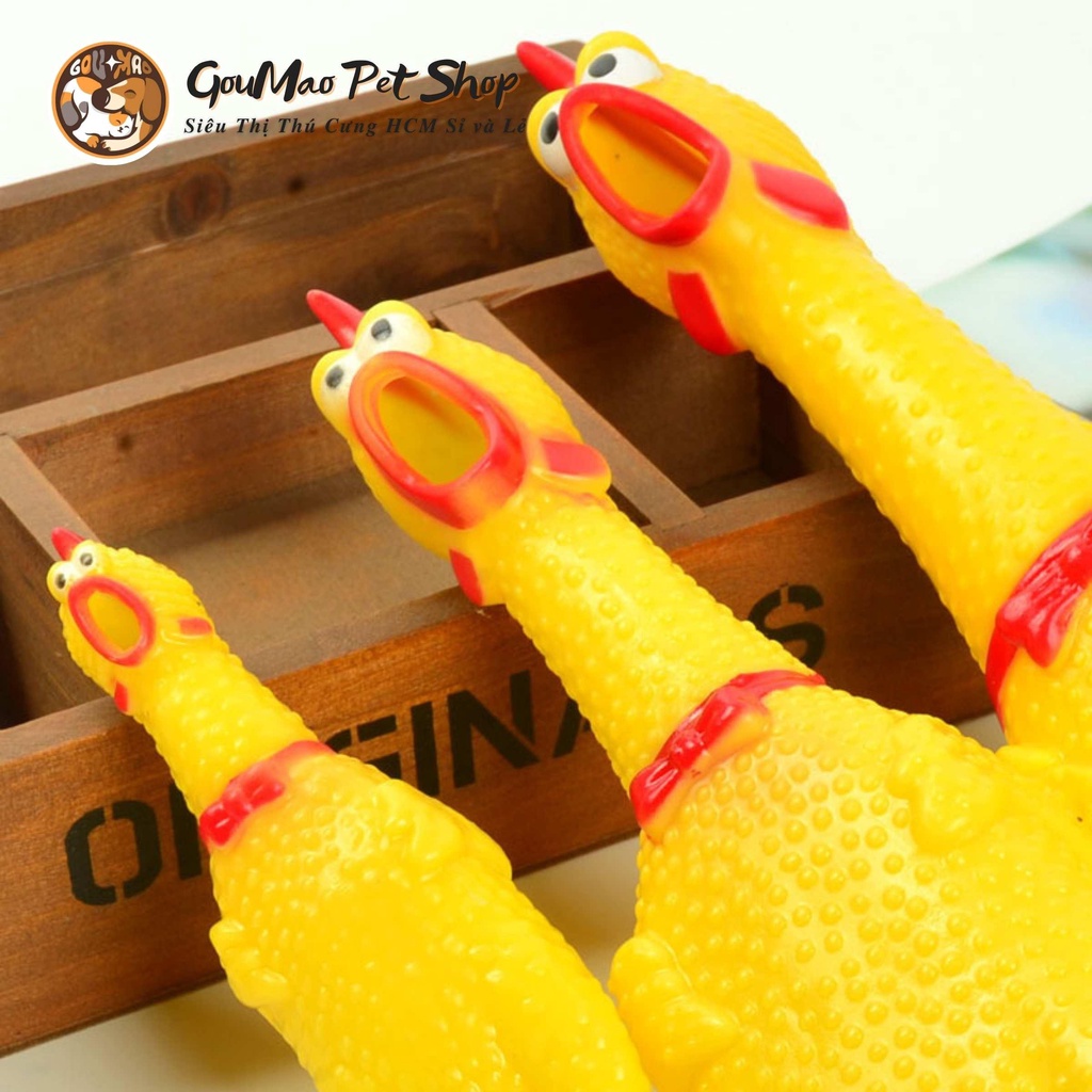 [Giá hủy diệt] Đồ chơi cho chó gà la hét bóp biết kêu shrilling chicken, nhiều size lựa chọn   - GOUMAO PET