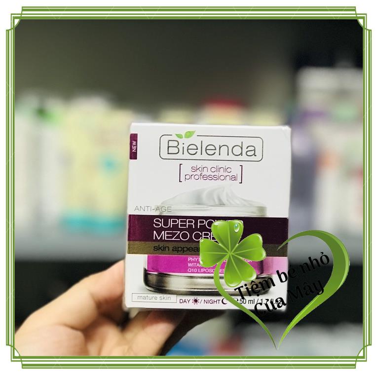 Kem dưỡng Bielenda Super Power Mezo hồng trẻ hoá da cho da lão hoá