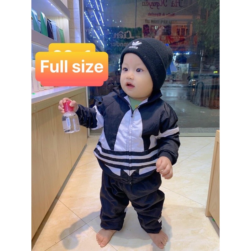 (HÀNG XUẤT XỊN) Bộ gió kid big logo bao độc thị trường Chất liệu gió nhăn giống hệt của hãng Size 90-100-110-120-130