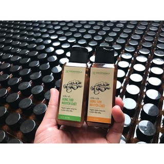 Cặp Dầu gội & xả từ gừng tươi nguyên chất COCAYHOALA, du lịch 50ml, ngăn rụng tóc, giữ ấm da đầu