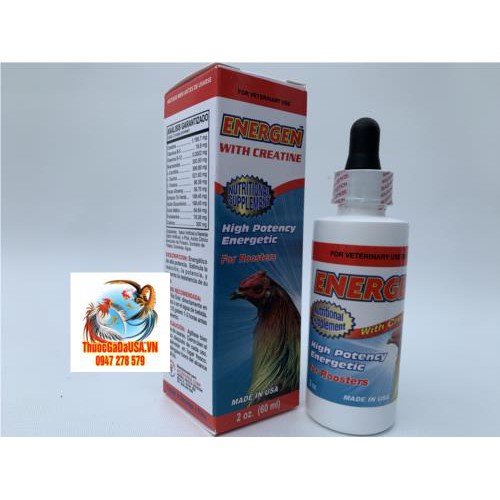 Thuôc ENERGEN  Cung Cấp Dưỡng Chất Cho Gà Đá