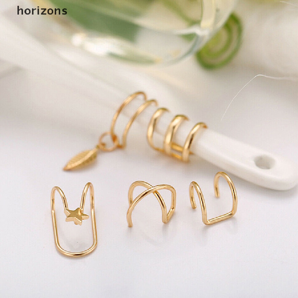Set 5 Khuyên Kẹp Vành Tai Không Xỏ Thời Trang Cá Tính