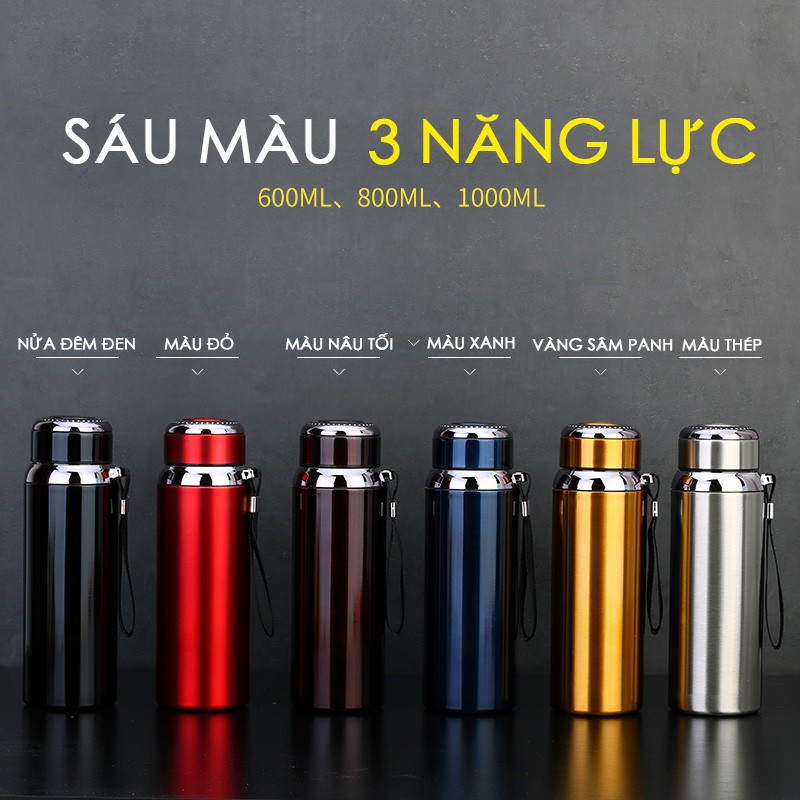 Bình Giữ Nhiệt INOX SUS 304 kiểu dáng thể thao, Có Tấm Lọc, Giữ Nhiệt Lên Đến 24 Tiếng !