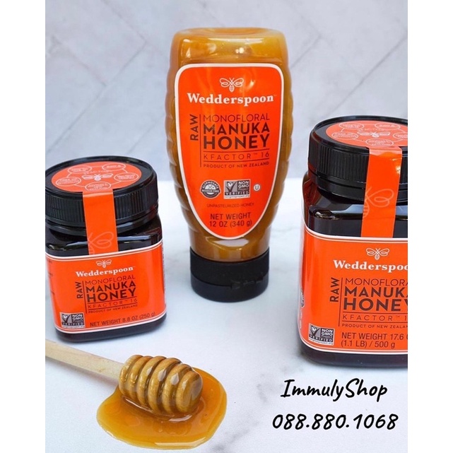 Mật ong Manuka Kfactor 12 - 16 tương đương UMF 15 và 400 MGO