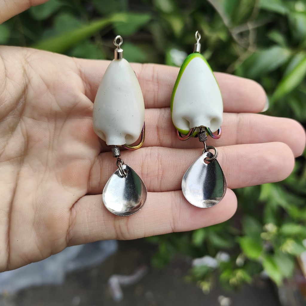 Mồi câu cá lóc nhái hơi F35 Titan, 6g câu nổi- 9g câu chìm, dài 3,3cm. Mồi nhái hơi A33 lưỡi độ