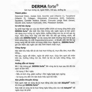 [CHÍNH HÃNG] Giảm Thâm mụn DERMAFORTE