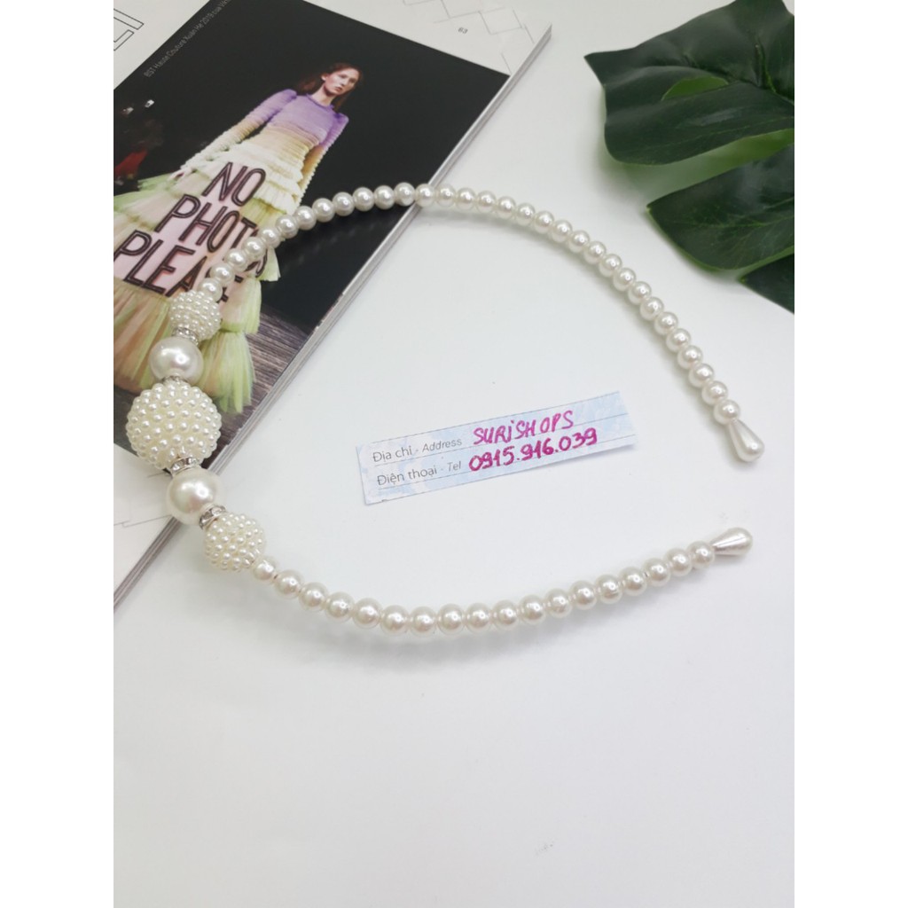 Cài tóc hạt châu cài tóc tiểu thư