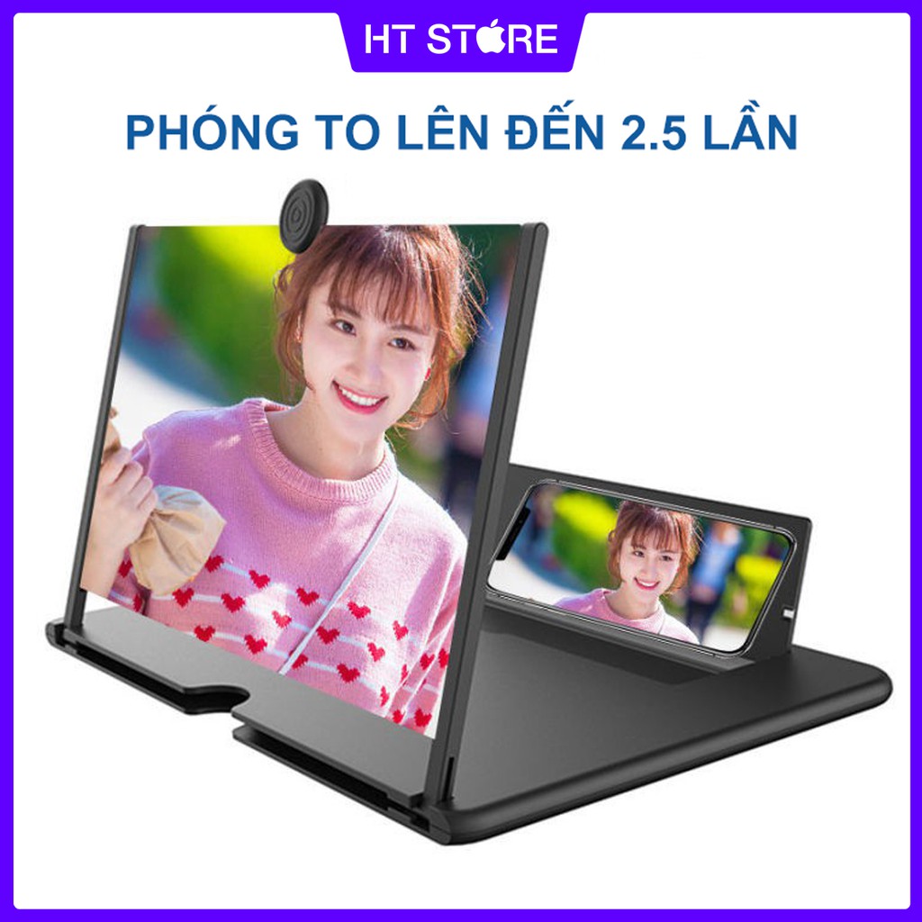 (BÁN LỖ XIN 5*) Kính phóng to màn hình Điện thoại 4D 12 inch Cao cấp không nhòe, không gây mỏi mắt F3