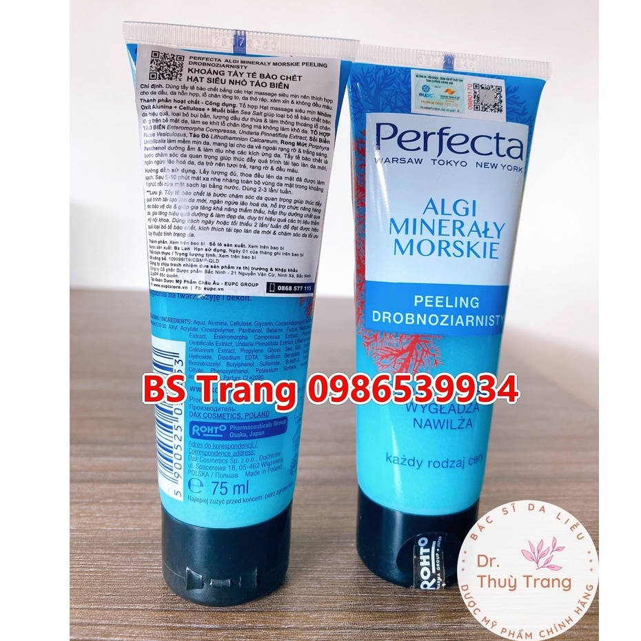 [TEM CHÍNH HÃNG] Tẩy Tế Bào Chết Tảo Biển Perfecta Algi Mineraly Morskie Peeling Drobnoziarnisty