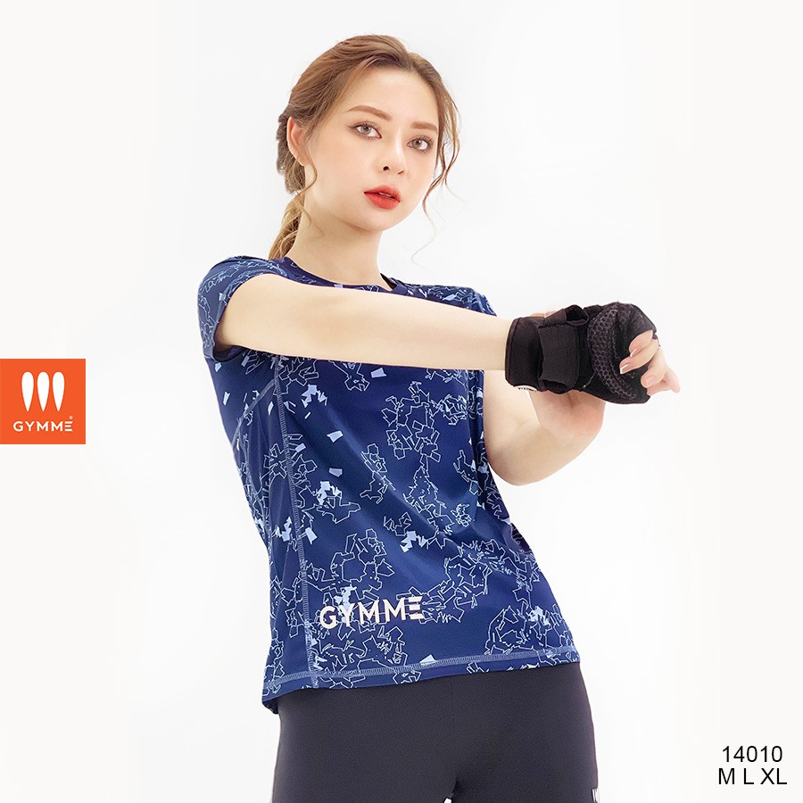 GYMME Áo tập gym, yoga nữ chất thun thể thao tay ngắn - 14010