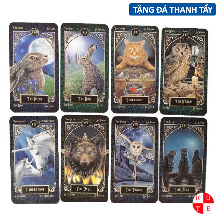 Bài Tarot Familiars 78 Lá Bài Tặng File Tiếng Anh Và Đá Thanh Tẩy C151