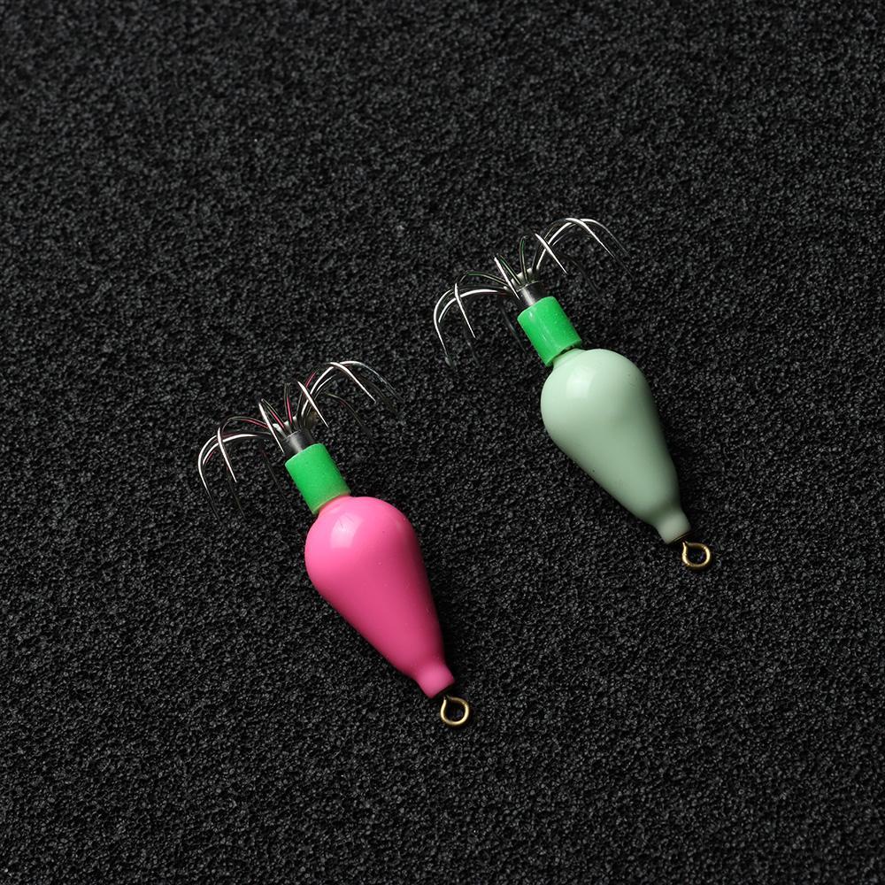 MUVAKO Mồi Câu Cá Hình Mực 12 Lưỡi Cần Câu