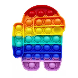 Kích thước lớn Pop It Rainbow Nhu cầu đặc biệt Chống căng căng thẳng Giảm căng thẳng Đồ chơi Giảm căng thẳng Đồ chơi Thần tài Đẩy bật Bong bóng, Công cụ giảm   lo âu Đồ chơi  kích thích giác quan thẳng và chống cho chứng tự kỷ