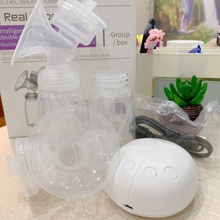 (Tặng cọ) Máy Hút Sữa Điện Đôi Real Bubee , Máy Vắt Sữa Real Bubee: Masa, Kích Sữa Với 5 Cấp Độ Tăng Giảm Dần Cho Mẹ