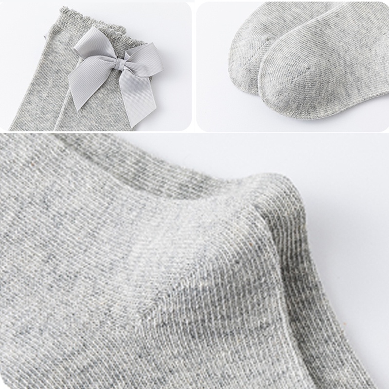 Vớ Cotton Mềm Đính Nơ Nhiều Màu Cho Bé Gái