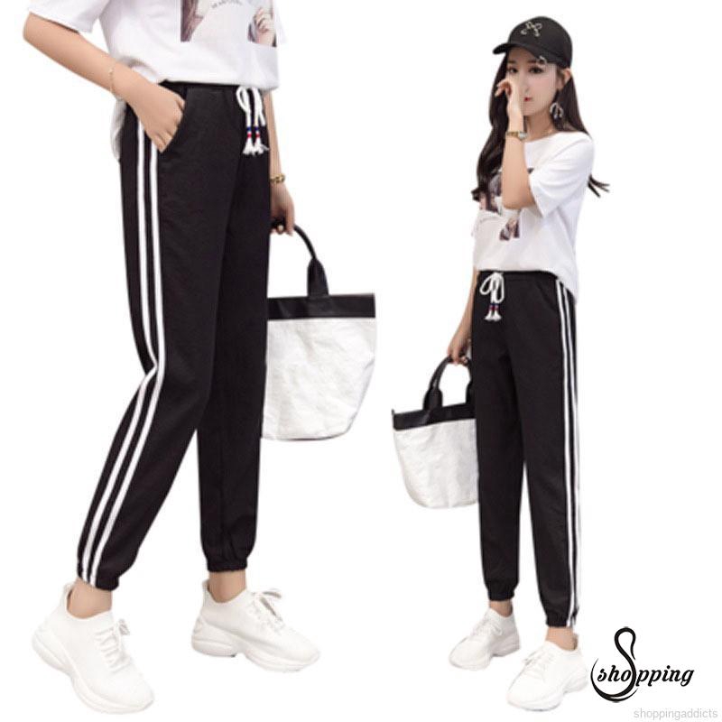 Quần Harem nữ kẻ sọc dọc rộng | BigBuy360 - bigbuy360.vn