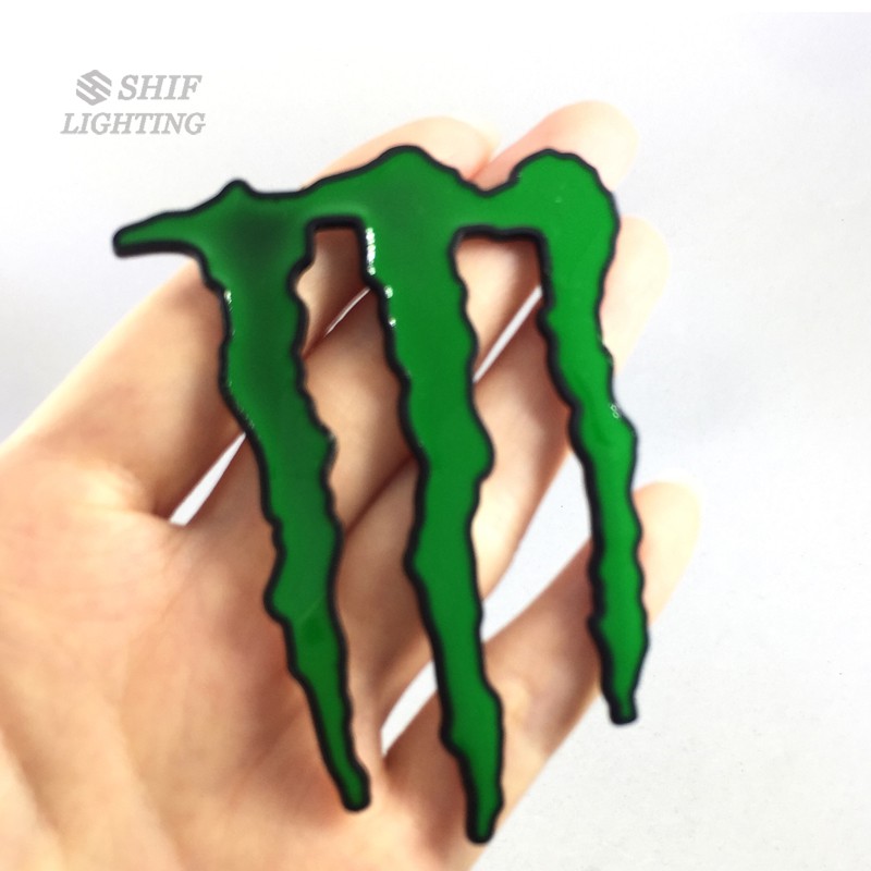 Miếng dán 3D hình quái vật bằng kim loại trang trí xe hơi