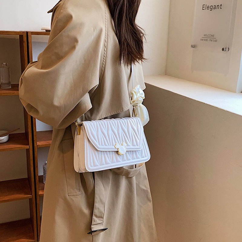 Túi Đeo Chéo Hình Vuông Nhỏ Kết Cấu niche Chất Lượng Cao Dễ Phối Đồ Thời Trang Cho Nữ