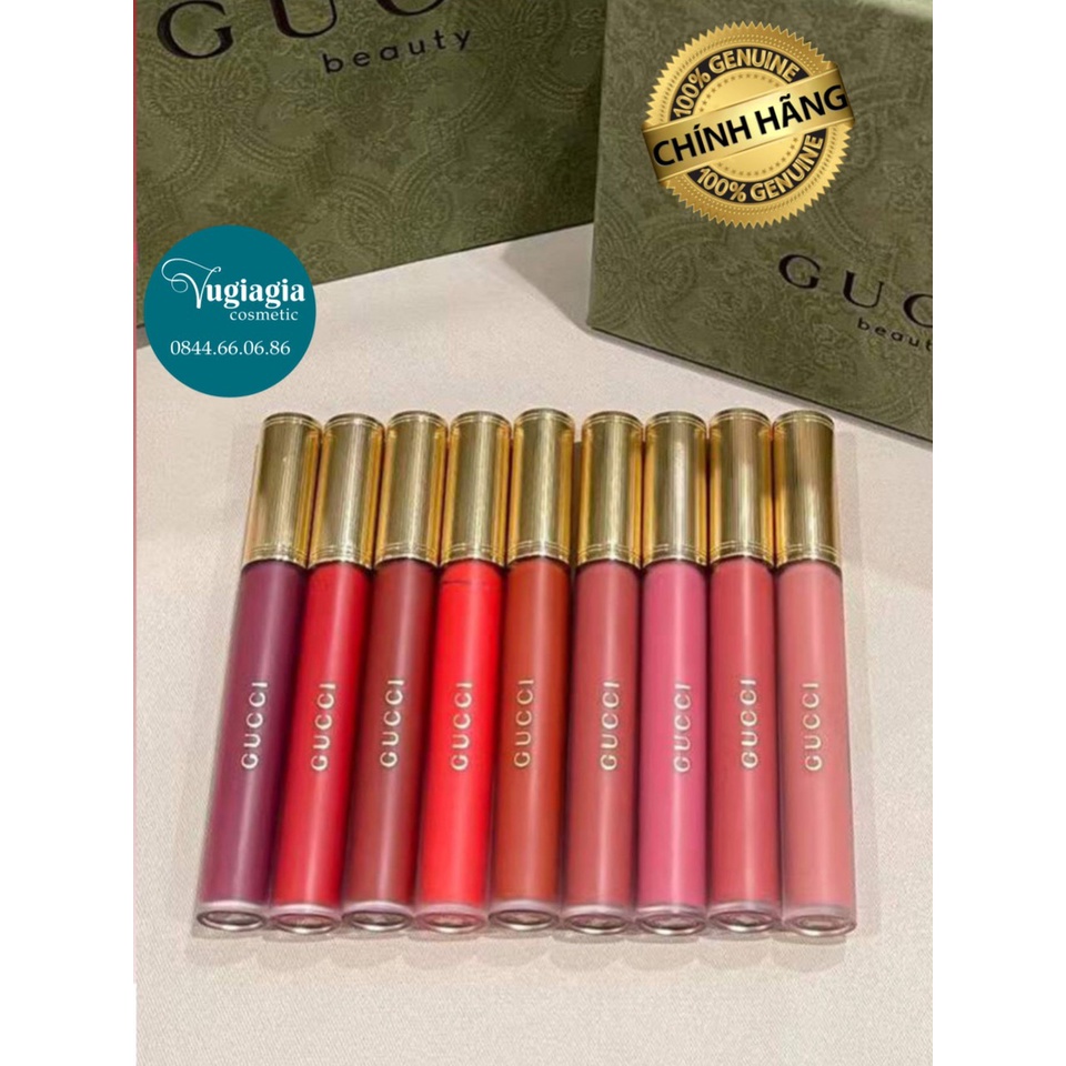 Son Kem Lì Gucci Rouge Liquid Matte , Son Gucci kem 25 208 505 521 311 413. Date xa, Full box, Có bill