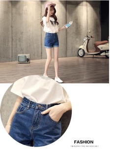 Short jean gấp gấu